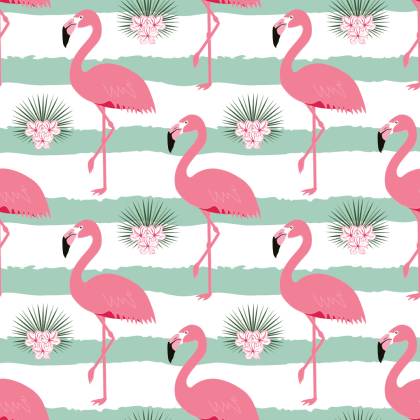 Tapeta Dla Dzieci - Różowe Flamingi