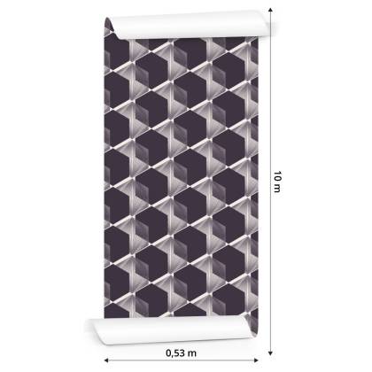 Tapeta Modernistyczne Sześciokąty - Efekt 3D