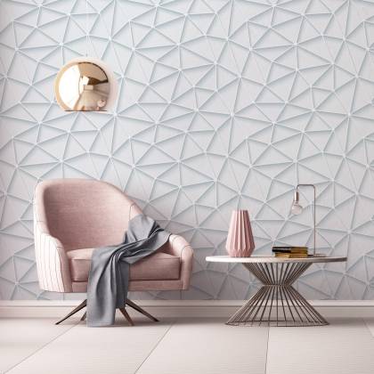 Tapeta Nowoczesna, Geometryczna, 3D, Do Salonu