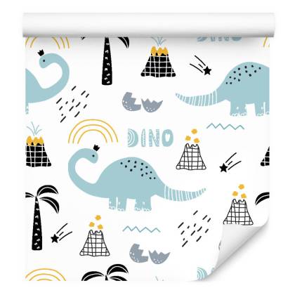 Tapeta Z Dinozaurami, Drzewa, Natura, Dla Dzieci
