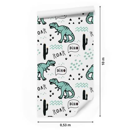 Tapeta W Dinozaury, Kaktusy, Do Pokoju Dziecka