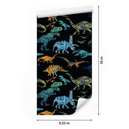 Tapeta Dla Chłopaków, Kolorowe Dinozaury