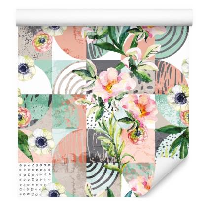 Tapeta Modernistyczny Kwiatowy Patchwork