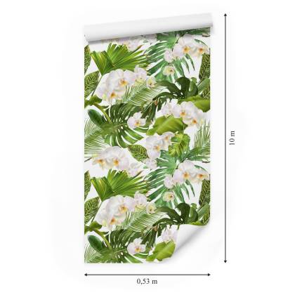 Tapeta Kwiaty Storczyki Natura Zieleń Do Salonu