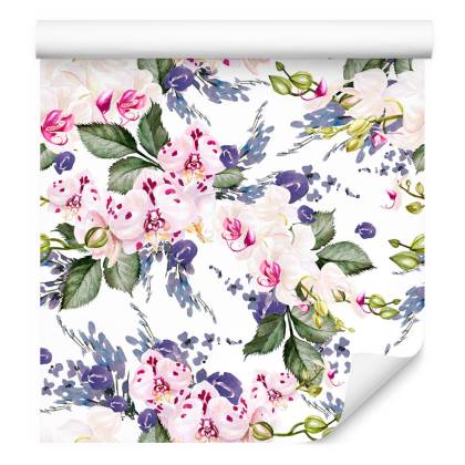 Tapeta Do Salonu Zieleń Kwiaty Storczyki Orchidea