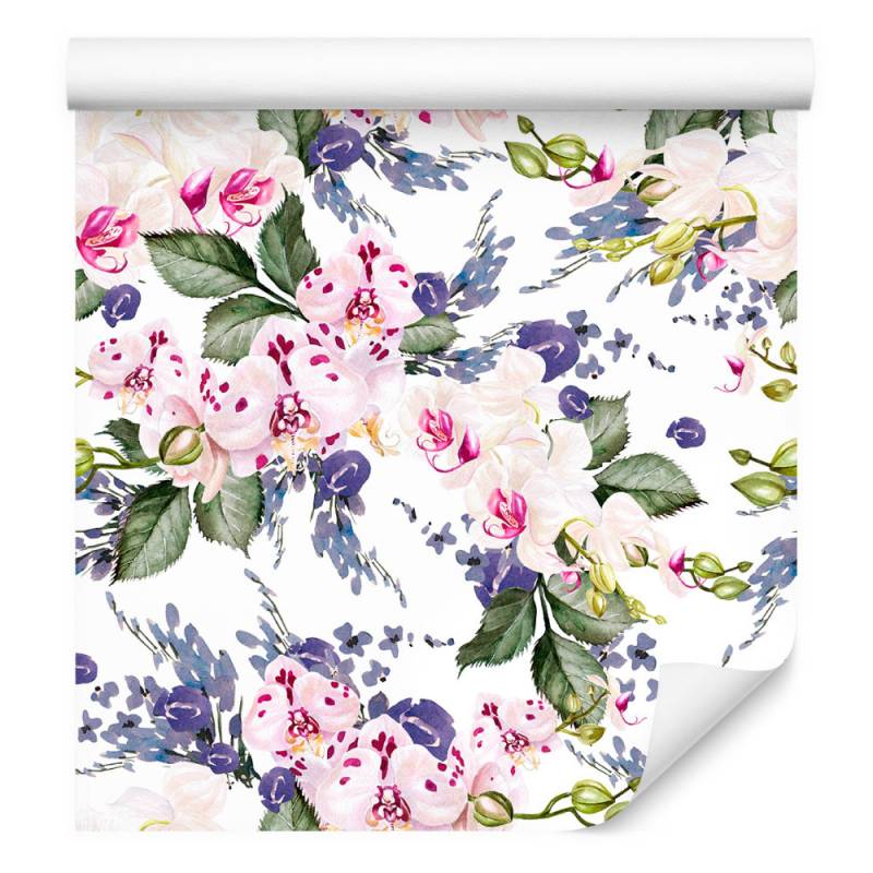 Tapeta Do Salonu Zieleń Kwiaty Storczyki Orchidea