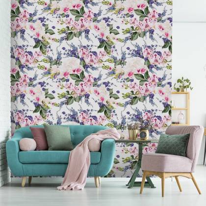 Tapeta Do Salonu Zieleń Kwiaty Storczyki Orchidea