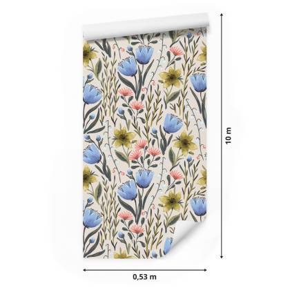 Tapeta Kwiaty Polne W Stylu Vintage