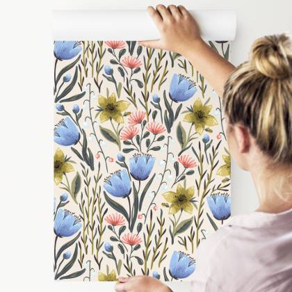 Tapeta Kwiaty Polne W Stylu Vintage