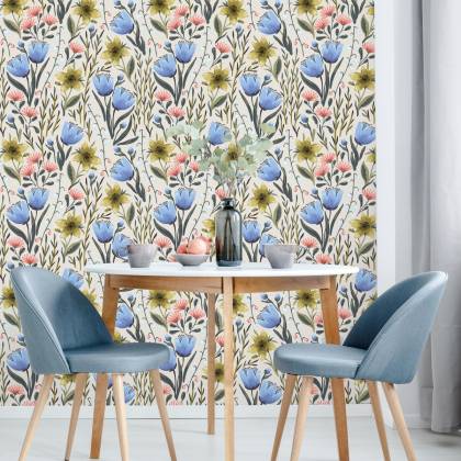 Tapeta Kwiaty Polne W Stylu Vintage