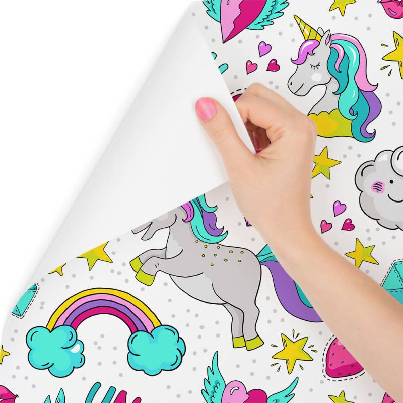 Tapeta Dla Dzieci – Magiczne Kolorowe Jednorożce