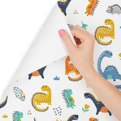 Tapeta Do Pokoju Chłopca Dinozaury Kwiaty
