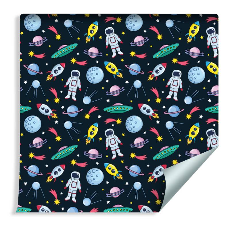 Tapeta Dla Dzieci - Planety, Astronauci, Rakiety I Ufo