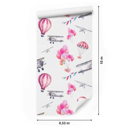 Tapeta Balony I Samoloty Na Niebie