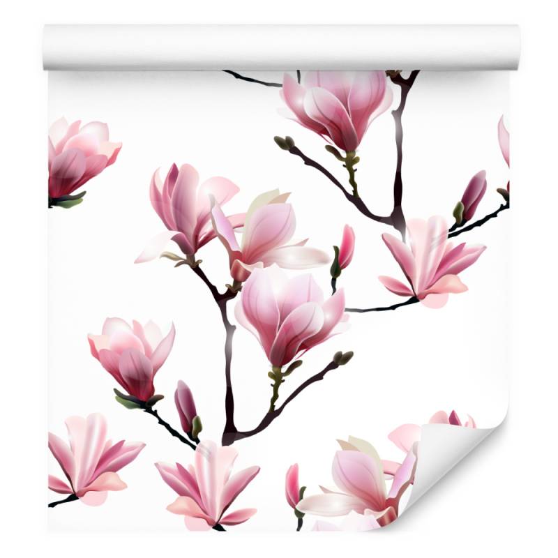 Tapeta Różowe Kwiaty Magnolii