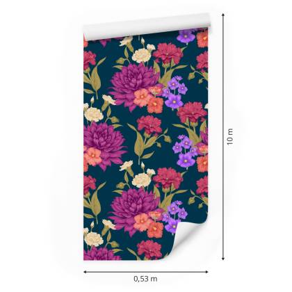 Tapeta Bukiet Kwiatów W Stylu Retro