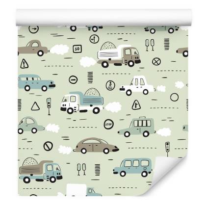 Tapeta Do Pokoju Dziecka, Samochody, Zwierzątka