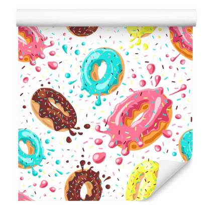 Tapeta Kolorowe Pączki Z Polewą