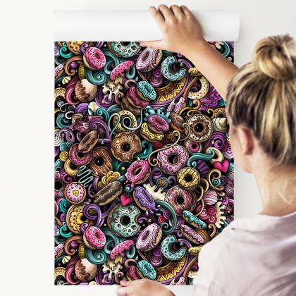 Tapeta Pączki W Stylu Graffiti