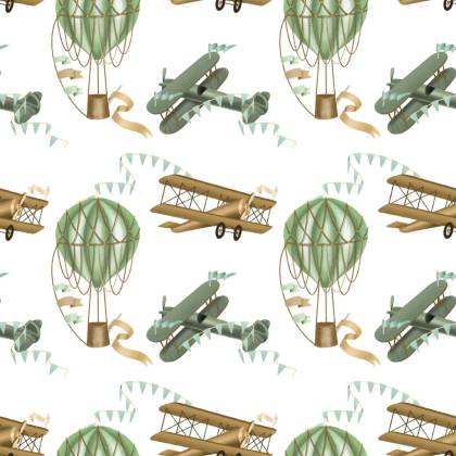 Tapeta Samoloty I Balony Retro
