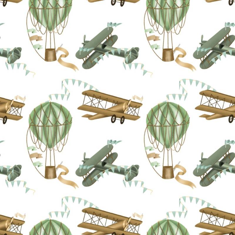 Tapeta Samoloty I Balony Retro