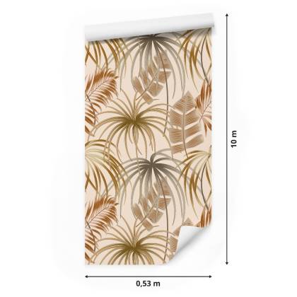 Tapeta Liście W Stylu Boho