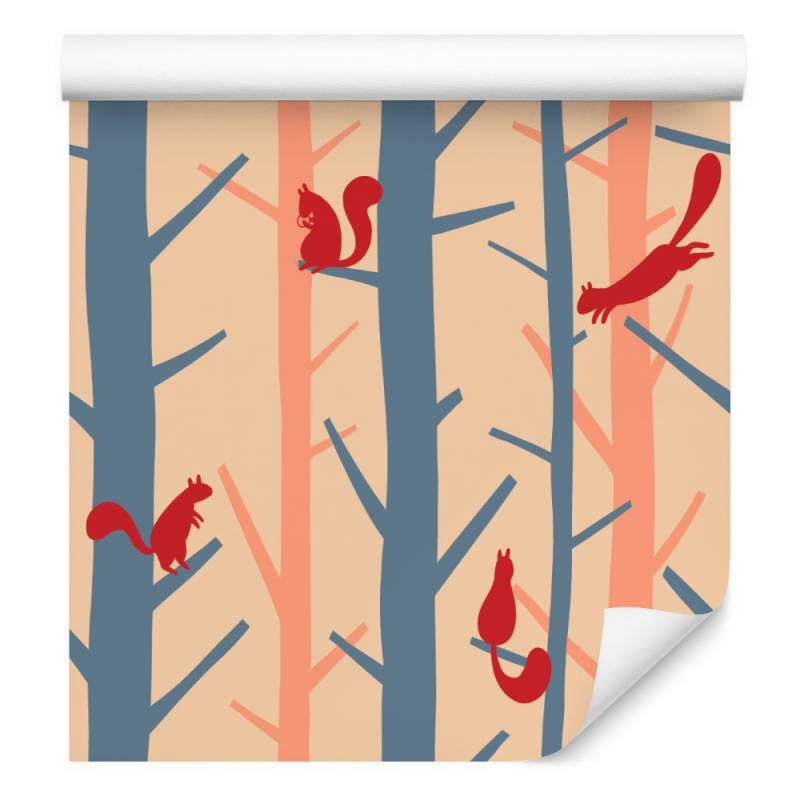 Tapeta Kolorowe Drzewa, Natura Do Pokoju Dziecka