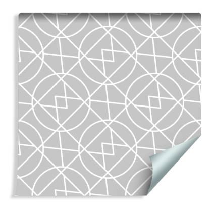 Tapeta Geometryczna Abstrakcja W Odcieniach Szarości