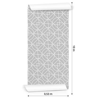 Tapeta Geometryczna Abstrakcja W Odcieniach Szarości