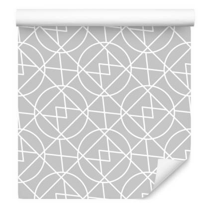 Tapeta Geometryczna Abstrakcja W Odcieniach Szarości