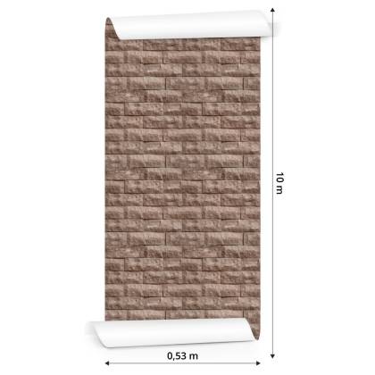 Tapeta Piękna Nowoczesna Cegła - Efekt 3D