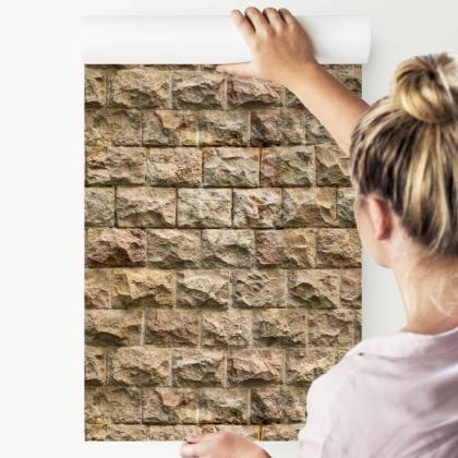 Tapeta Kamienny Mur - Efekt 3D
