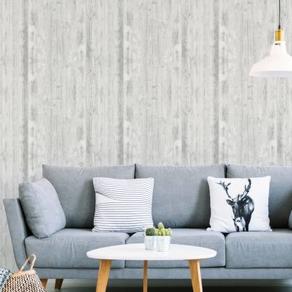 Tapeta Modne Jasne Pionowe Deski Drewniane