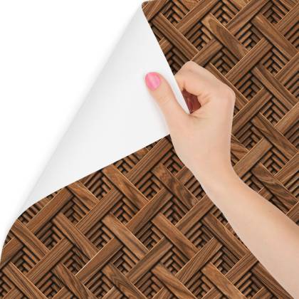 Tapeta Drewniany Wzór Geometryczny 3D