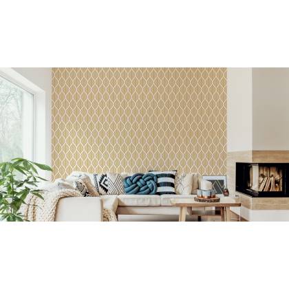 Tapeta Retro - Piękne Geometryczne Liście