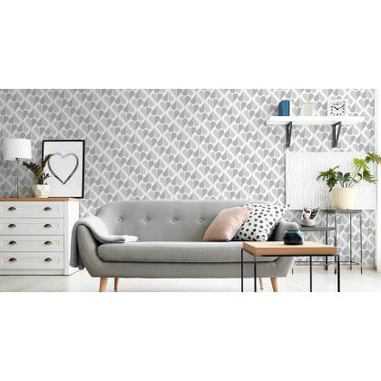 Tapeta Klasyczny Wzór Retro W Odcieniach Szarości