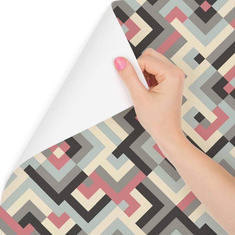 Tapeta Geometryczne Wzory W Stylu Retro