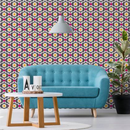 Tapeta Kolorowe Retro Wzory