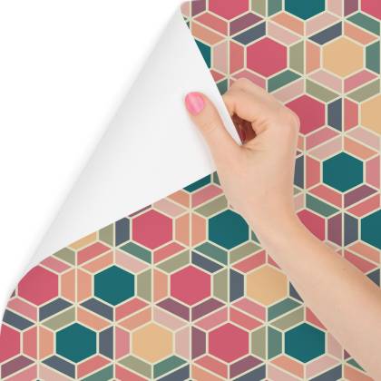 Tapeta Kolorowe Geometryczne Wzory Retro