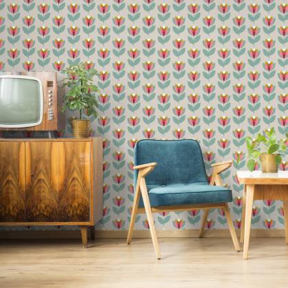 Tapeta Kwiaty, Natura W Stylu Skandynawskim, Salon