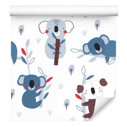 Tapeta Dla Dzieci Koala, Drzewa, Styl Skandynawski