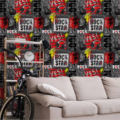 Tapeta Rock W Stylu Graffiti