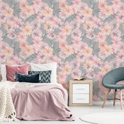 Tapeta Kwiaty W Stylu Boho