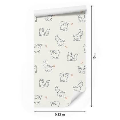 Tapeta Minimalistyczne Lisy