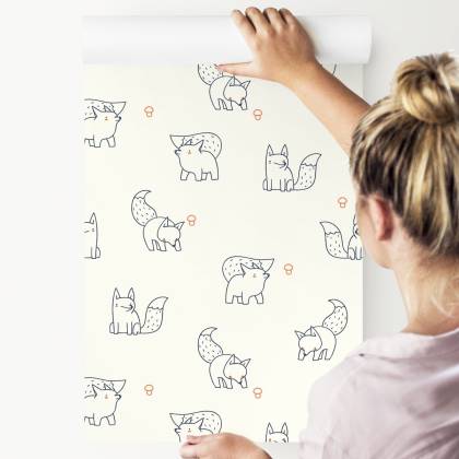 Tapeta Minimalistyczne Lisy