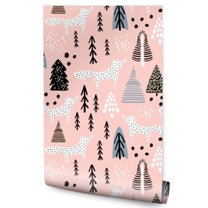 Tapeta Minimalistyczne Lisy W Lesie