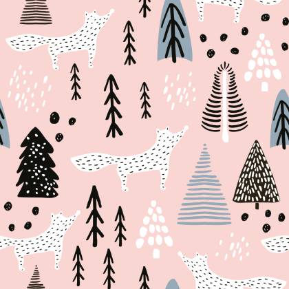 Tapeta Minimalistyczne Lisy W Lesie