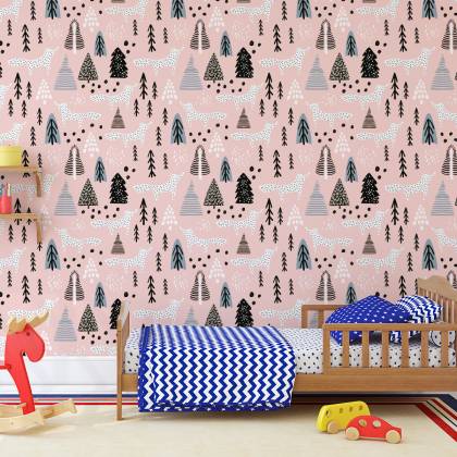 Tapeta Minimalistyczne Lisy W Lesie