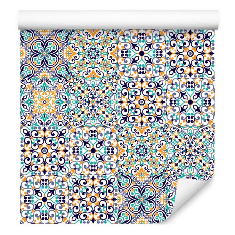 Tapeta Do Kuchni, Jadalni, Wzory, Kolorowa Mozaika