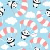 Tapeta Dla Dzieci - Latająca Panda Wśród Chmur